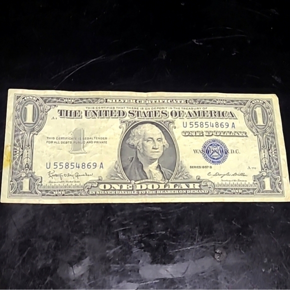 1957 Circulated $1 Silver Certificate - Blue Seal - Picture 1 of 8